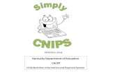 Kentucky Department of Education CACFP Child Nutrition Information and Payment System RENEWAL 2014.