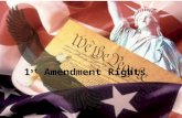 1 st Amendment Rights. History of the Bill of Rights Constitution was ratified without the Bill of Rights (1789) 1791 10 Amendments were added These amendments.