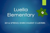 2016 SPRING ENRICHMENT CLUSTERS Luella Elementary.