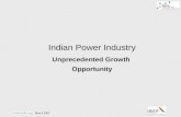 March 2005 Indian Power Industry Unprecedented Growth Opportunity.