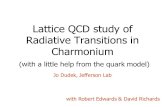 Lattice QCD study of Radiative Transitions in Charmonium (with a little help from the quark model) Jo Dudek, Jefferson Lab with Robert Edwards & David.