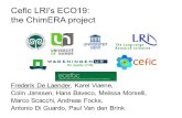 Cefic LRI’s ECO19: the ChimERA project Frederik De Laender, Karel Viaene, Colin Janssen, Hans Baveco, Melissa Morselli, Marco Scacchi, Andreas Focks, Antonio.