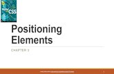 Positioning Elements CHAPTER 3 1 CHARLES WYKE-SMITH: STYLIN’ WITH CSS: A DESIGNER’S GUIDE (3 ND EDITION)