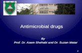 1 1 By Prof. Dr. Asem Shehabi and Dr. Suzan Matar Antimicrobial drugs.
