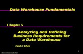 1 Chapter 5 Analyzing and Defining Business Requirements for a Data Warehouse Paul K Chen Data Warehouse Fundamentals.