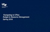 Navigating in UPlan Budget & Resource Management Spring 2016.