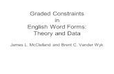 Graded Constraints in English Word Forms: Theory and Data James L. McClelland and Brent C. Vander Wyk.