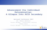 Advancement Via Individual Determination: A Glimpse Into AVID Secondary National Conference 2015 Dr. Robin Withers Project Manager – Professional Learning.