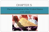 CHAPTER 5 The Constitution of the United States 1776-180 0.