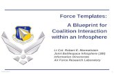 2/2/2016 5:40 PM 1 Force Templates: A Blueprint for Coalition Interaction within an Infosphere Lt Col. Robert E. Marmelstein Joint Battlespace Infosphere.
