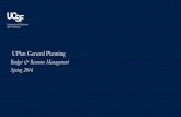 UPlan General Planning Budget & Resource Management Spring 2016.