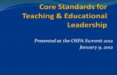 Presented at the OSPA Summit 2012 January 9, 2012.