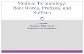 Medical Terminology: Root Words, Prefixes, and Suffixes