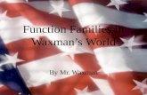 Function Families in Waxman’s World By Mr. Waxman.