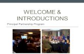 WELCOME & INTRODUCTIONS Principal Partnership Program.