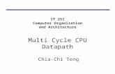 IT 251 Computer Organization and Architecture Multi Cycle CPU Datapath Chia-Chi Teng.