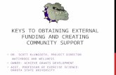KEYS TO OBTAINING EXTERNAL FUNDING AND CREATING COMMUNITY SUPPORT DR. SCOTT KLUNGSETH, PROJECT DIRECTOR WATCHDOGS AND WELLNESS OWNER: ACHIEVE GRANTS DEVELOPMENT.