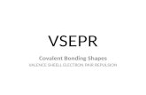 Covalent Bonding Shapes VALENCE SHEELL ELECTRON PAIR REPULSION