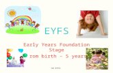 SH EYFS EYFS Early Years Foundation Stage From birth – 5 years