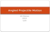 2D Motion 2015 cjcb Angled Projectile Motion. RECAP: What is Projectile Motion? Projectile motion is the motion of an object that is being thrown or launched