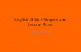 English III Bell-Ringers and Lesson Plans October 2013.