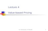 Dr. Yacheng Sun, UC Boulder1 Lecture 4 Value-based Pricing.