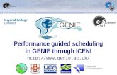 Performance guided scheduling in GENIE through ICENI