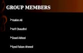 GROUP MEMBERS  Hakim Ali  Arif Choudhri  Daud Abbasi  Syed Faizan Ahmed.