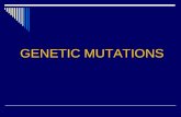GENETIC MUTATIONS. DNA and Mutations Mutations are any changes that take place in DNA: Can change the genetic code, and be replicated when forming new.