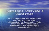 Hydrologic Overview & Quantities It is important to understand the big picture when attempting to forecast. This includes the interactive components and.