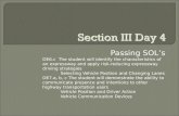 Section III Day 4 Passing SOL’s