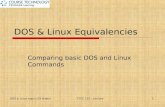 DOS & Linux Equivalencies Comparing basic DOS and Linux Commands CTEC 110 - Lecture1DOS & Linux equiv (29 slides)