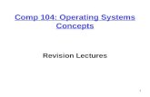 1 Comp 104: Operating Systems Concepts Revision Lectures.