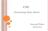 CSS Joenard Pedro (Cascading Style Sheet) Instuctor.