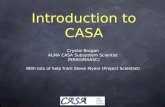 Introduction to CASA Crystal Brogan ALMA CASA Subsystem Scientist (NRAO/NAASC) With lots of help from Steve Myers (Project Scientist)