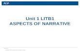 Version 2.0 Copyright © AQA and its licensors. All rights reserved. Unit 1 LITB1 ASPECTS OF NARRATIVE.