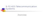 S-72.423 Telecommunication Systems Overview. HUT Comms. Lab, Timo O. Korhonen 2 Topics Today Practicalities & course program Networking paradigms Network.