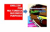 ENGLISH FOR MULTIMEDIA BUSINESS PURPOSES. . SKILL NEEDS OF ENGLISH: 1.Reading 2.Writing 3.Listening 4.Speaking LEARNING STRATEGY: Publipreneur Based Language.