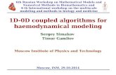 1 1D-0D coupled algorithms for haemodynamical modeling Sergey Simakov Timur Gamliov Moscow Institute of Physics and Technology Moscow, INM, 29.10.2014.