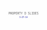 PROPERTY D SLIDES 3-27-14. Thursday March 27 Music (to Accompany Bell): The B-52s: Cosmic Thing (1989) featuring “Love Shack” Review Problem 5A For Plaintiff.