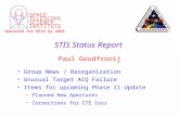 SPACE TELESCOPE SCIENCE INSTITUTE Operated for NASA by AURA STIS Status Report Paul Goudfrooij Group News / Reorganization Unusual Target ACQ Failure Items.