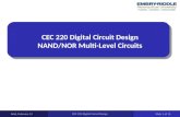 CEC 220 Digital Circuit Design NAND/NOR Multi-Level Circuits