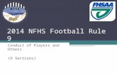 2014 NFHS Football Rule 9 Conduct of Players and Others (9 Sections)