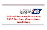 National Response Directorate 2016 Surface Operations Workshop.