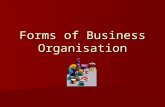 Forms of Business Organisation. Meaning of Organization “An organization represents a group of people who work together for the achievement of common.