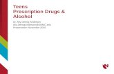 Teens Prescription Drugs & Alcohol Dr. Ally Dering-Anderson Presentation November 2015.