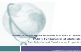 Manufacturing Engineering Technology in SI Units, 6th Edition PART I: Fundamental of Materials Their Behavior and Manufacturing Properties Presentation.