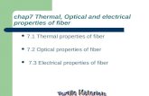 Chap7 Thermal, Optical and electrical properties of fiber 7.1 Thermal properties of fiber 7.2 Optical properties of fiber 7.3 Electrical properties of