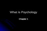 What is Psychology Chapter 1. Behavior and Mental Processes Psychology: the scientific study of behavior and mental processes. Psychology: the scientific.