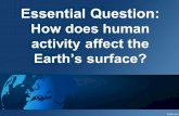 Essential Question: How does human activity affect the Earth’s surface?